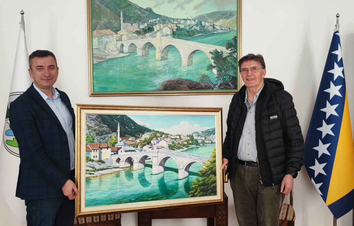 Ejup Ganić, član ratnog Predsjedništva Republike Bosne i Hercegovine posjetio Konjic