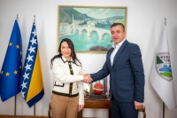 &Scaron;efica ureda OSCE-a u Mostaru Julija Vitanova sa saradnicima posjetila Konjic gdje se sastala sa gradonačelnikom Osmanom Ćatićem