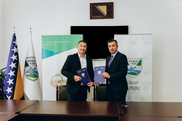 Saradnja i partnerstvo Grada Konjica i Federalnog zavoda za agropedologiju u Sarajevu od danas će se realizovati na višem nivou - potpisan Sporazum o saradnji