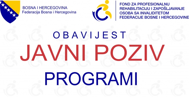 Fond za profesionalnu rehabilitaciju i zapošljavanje osoba sa invaliditetom raspisao dva Javna poziva