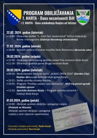Program obilježavanja Dana nezavisnosti Bosne i Hercegovine i Dana oslobođenja Konjica od fašizma