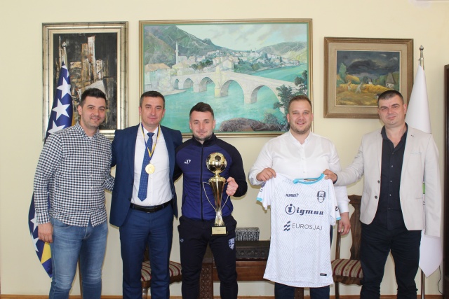 Prijem za šampione Prve futsal lige F BiH, članove Futsal kluba Konjic